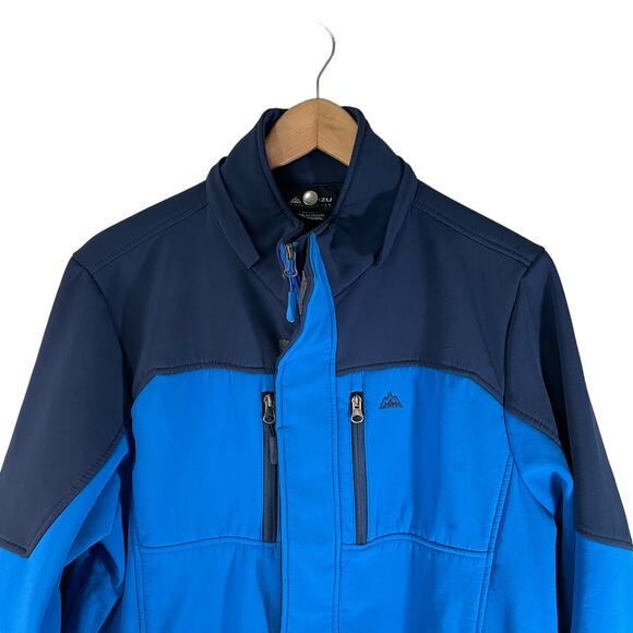 SNOZU Performance Boys Softshell Jacket Colorblock Blue XL Active Outdoor Casual - Picture 3 of 9